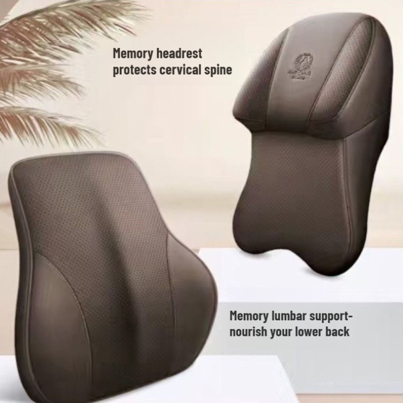 새로운 유니버설 미니멀리스트 사계절 메모리폼 가죽 자동 - Memory Foam Car Neck Pillow Lumbar Support 리뷰 및 가격