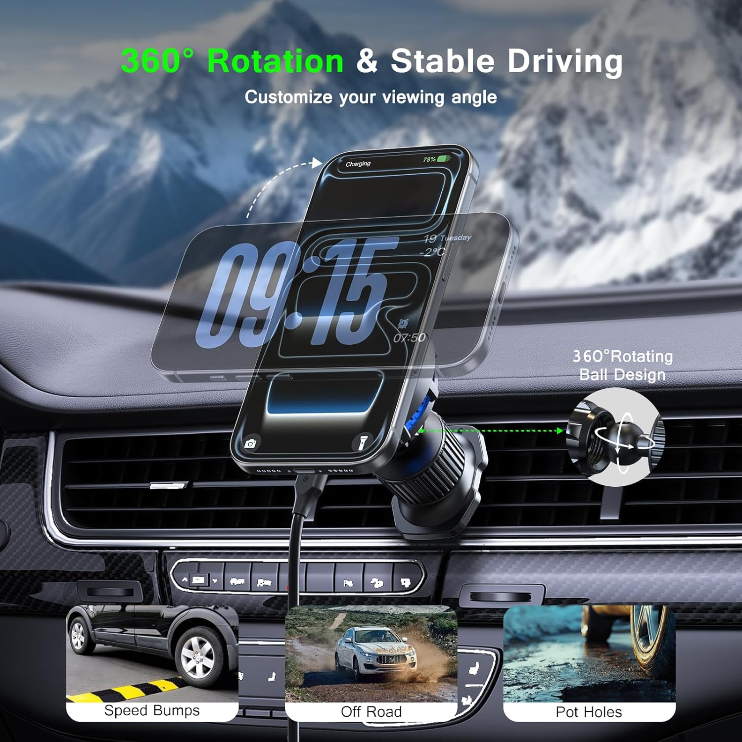 UYUXIO 소비자 가전 마그네틱 에어벤트 무선 차량용 - Magnetic Phone Holder For Car Vent 리뷰 및 가격