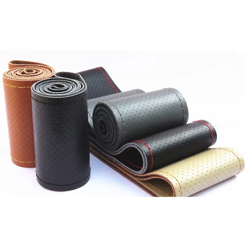 새로운 36 38 40cm 정품 가죽 자동차 자동차 핸 - Car Steering Wheel Cover Anti Slip Breathable 리뷰 및 가격